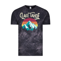 Cloud Black Vintage Lake Tahoe Mountains Retro T Vintage Tee - longCreatives