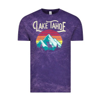 Cloud Purple Vintage Lake Tahoe Mountains Retro T Vintage Tee - longCreatives