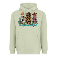 Merry Christmas Y'all Christmas Trees Heavyweight Hoodie | Teevron