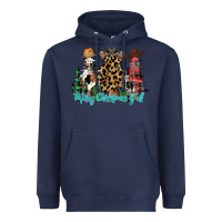 Navy merry christmas y'all christmas trees Heavyweight Hoodie - CowhideDigitalArt