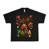 Black Nana Claus Afro Messy Bun Urban Heavy Tee - texasbilliewilder