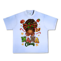 Grape Ice Nana Claus Afro Messy Bun Urban Heavy Tee - texasbilliewilder