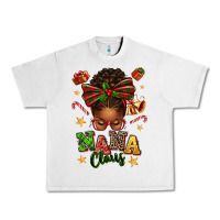 Nana Claus Afro Messy Bun Urban Heavy Tee | Teevron