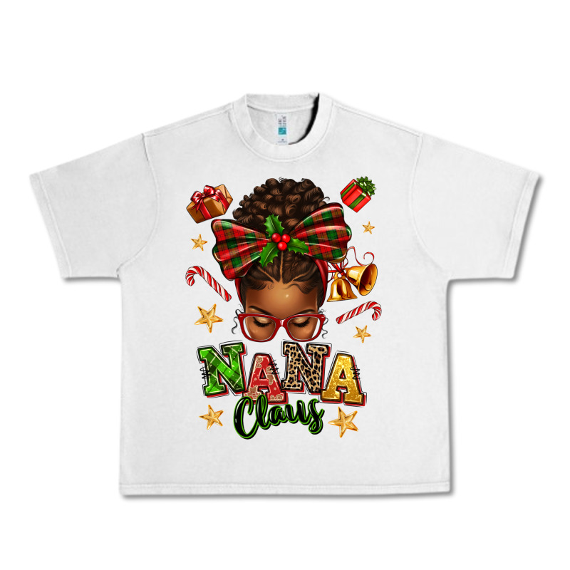 Nana Claus Afro Messy Bun Urban Heavy Tee by texasbilliewilder | Teevron
