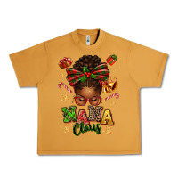 Peanut Butter Nana Claus Afro Messy Bun Urban Heavy Tee - texasbilliewilder