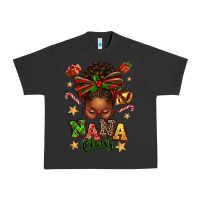 Pigment Black Nana Claus Afro Messy Bun Urban Heavy Tee - texasbilliewilder