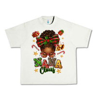 Pistachio Nana Claus Afro Messy Bun Urban Heavy Tee - texasbilliewilder