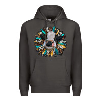 Smoke baby cow with sunflower Premium Hoodie - RanaPortraitStore