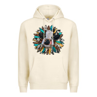 Tofu baby cow with sunflower Premium Hoodie - RanaPortraitStore