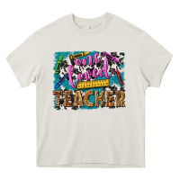 Cream one loved teacher Heavy Core Tee - NancyCooperArtShop