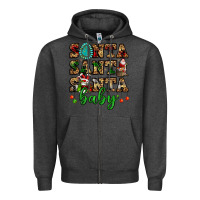Charcoal Heather santa santa santa baby Zipper Hoodie - FaDigitalArtStudio