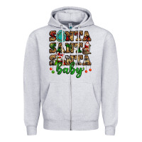 Heather Grey santa santa santa baby Zipper Hoodie - FaDigitalArtStudio