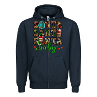 Navy santa santa santa baby Zipper Hoodie - FaDigitalArtStudio