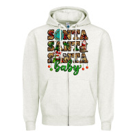 Oatmeal Heather santa santa santa baby Zipper Hoodie - FaDigitalArtStudio