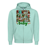Seafoam santa santa santa baby Zipper Hoodie - FaDigitalArtStudio