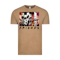 Vintage Coffee funny horror friends scary movies halloween costume sweatshirt Vintage Tee - longCreatives