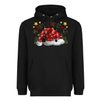 Black merry Christmas santa Heavyweight Hoodie - CowhideDigitalArt