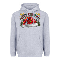 Heather Grey merry Christmas santa Heavyweight Hoodie - CowhideDigitalArt
