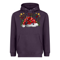 Plum merry Christmas santa Heavyweight Hoodie - CowhideDigitalArt