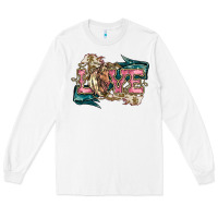 White Love Horse Long Sleeve Tee - HowdyJamesFarm
