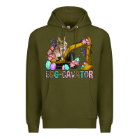 Army Green Egg Cavator Easter Premium Hoodie - BundleAndBundleShop