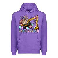 Purple Egg Cavator Easter Premium Hoodie - BundleAndBundleShop