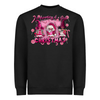Black i'm dreaming of a pink christmas Heavyweight Sweatshirt - FaDigitalArtStudio