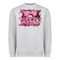 Heather Grey i'm dreaming of a pink christmas Heavyweight Sweatshirt - FaDigitalArtStudio