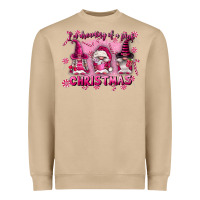 Mushroom i'm dreaming of a pink christmas Heavyweight Sweatshirt - FaDigitalArtStudio