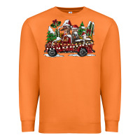 Carrot festive farm animal christmas truck Premium Sweatshirt - CowhideDigitalArt