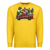 Lemon festive farm animal christmas truck Premium Sweatshirt - CowhideDigitalArt