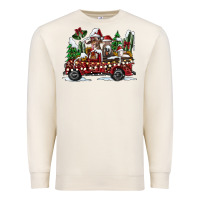 Sandshell festive farm animal christmas truck Premium Sweatshirt - CowhideDigitalArt