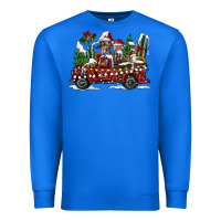 True Royal festive farm animal christmas truck Premium Sweatshirt - CowhideDigitalArt