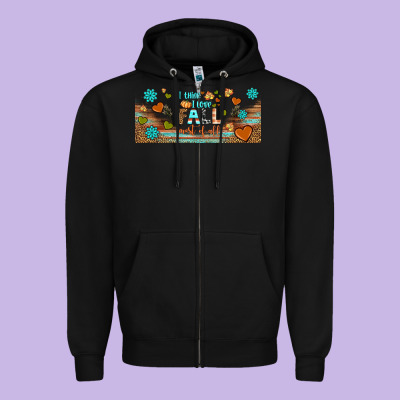 I Think I Love Fall Most Of All Libbey Glass Zipper Hoodie Designed By Bundleandbundleshop