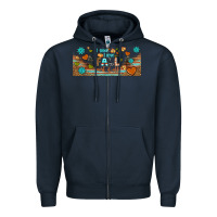 Navy i think i love fall most of all libbey glass Zipper Hoodie - BundleAndBundleShop