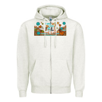 Oatmeal Heather i think i love fall most of all libbey glass Zipper Hoodie - BundleAndBundleShop