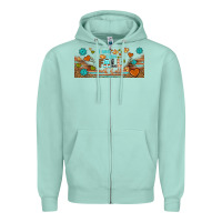 Seafoam i think i love fall most of all libbey glass Zipper Hoodie - BundleAndBundleShop