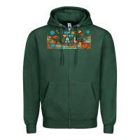 Sports Green i think i love fall most of all libbey glass Zipper Hoodie - BundleAndBundleShop