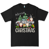 Black merry christmas gnomes truck Premium Tee - MaliasSmallBusiness