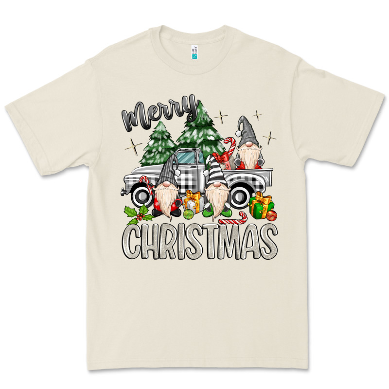 Merry Christmas Gnomes Truck Premium Tee by MaliasSmallBusiness | Teevron