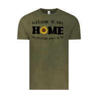 Vintage Olive welcome to our Home Sunflower Vintage Tee - Bettercallsaul