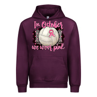 Mauve Wine in october we wear pink volleyball Urban Hoodie - BarkalooDesign