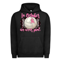 Pigment Black in october we wear pink volleyball Urban Hoodie - BarkalooDesign