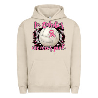 Pigment French Oak in october we wear pink volleyball Urban Hoodie - BarkalooDesign