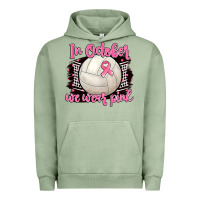 Pigment Oil Green in october we wear pink volleyball Urban Hoodie - BarkalooDesign