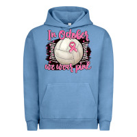 Pigment Pebble Blue in october we wear pink volleyball Urban Hoodie - BarkalooDesign