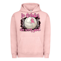Pigment Salmon in october we wear pink volleyball Urban Hoodie - BarkalooDesign