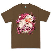 Cacao believe pink christmas santa claus Premium Tee - MaliasSmallBusiness