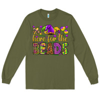 Army Green Here for the beads Long Sleeve Tee - HowdyJamesFarm