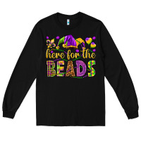 Black Here for the beads Long Sleeve Tee - HowdyJamesFarm